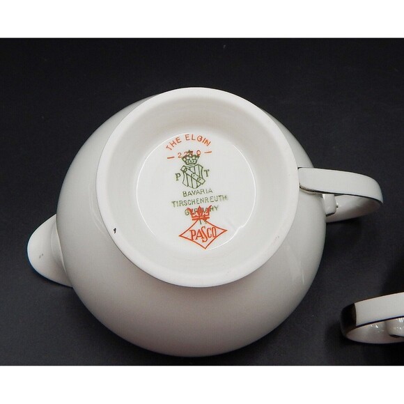 Tirschenreuth The Elgin Sugar & Creamer Bavaria Germany Silver 2270 Pasco - Picture 9 of 16